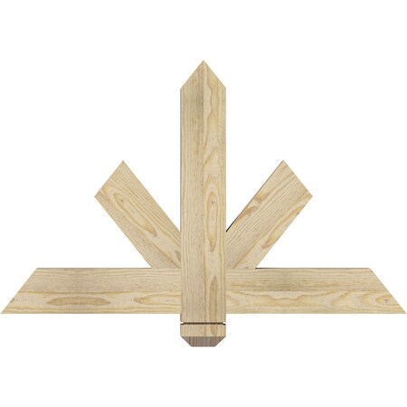 Ekena Millwork Kennewick Rough Sawn Timber Gable Bracket, Douglas Fir, 36"W x 23"H x 2"D x 4"F, 15/12 Pitch GBW036X23X0204KEN00RDF